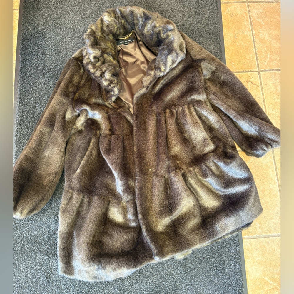 Jones New York Dark Brown Fur Coat